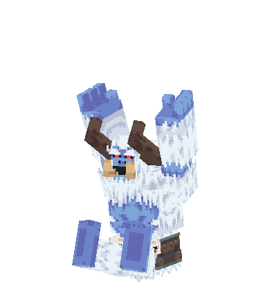 A Yeti Chieftan groundpounding.